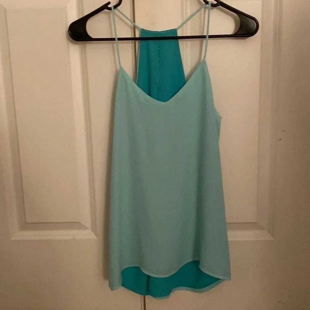 Blue tank top large
